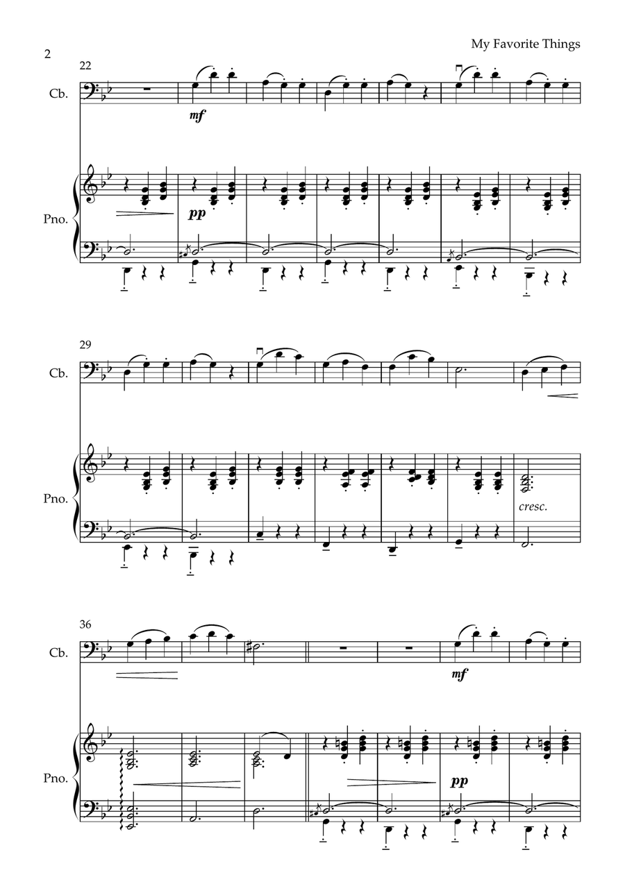 My Favorite Things Double Bass scores gallery preview page 2