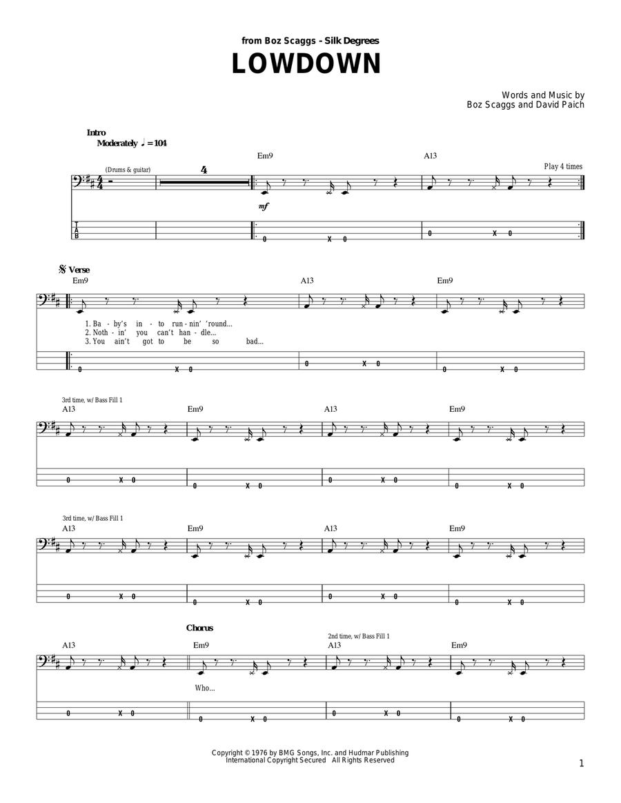 Lowdown Lowdown Acoustic Guitar scores gallery preview page 1