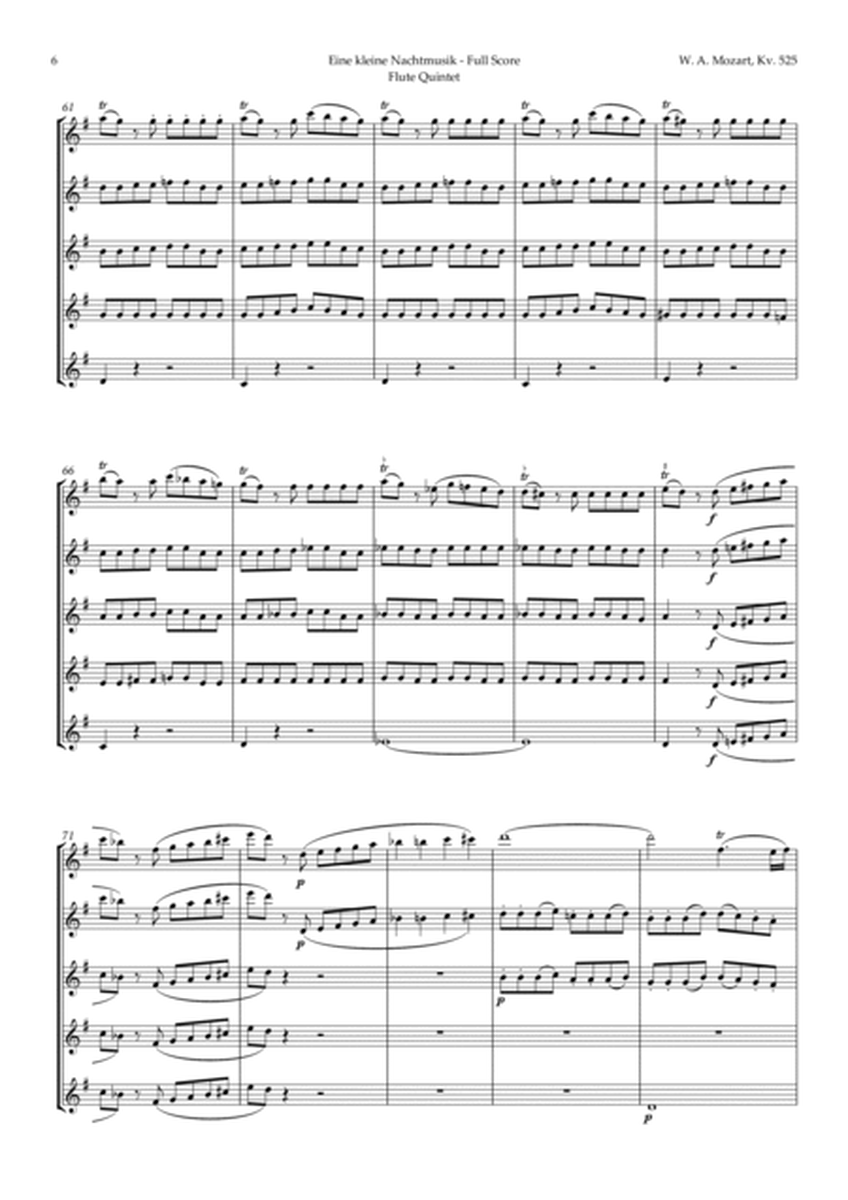 Eine kleine Nachtmusik by Mozart for Flute Quintet image number null