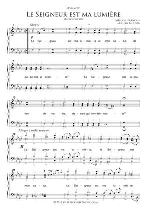 Le Seigneur Est Ma Lumiere / Men's Choir