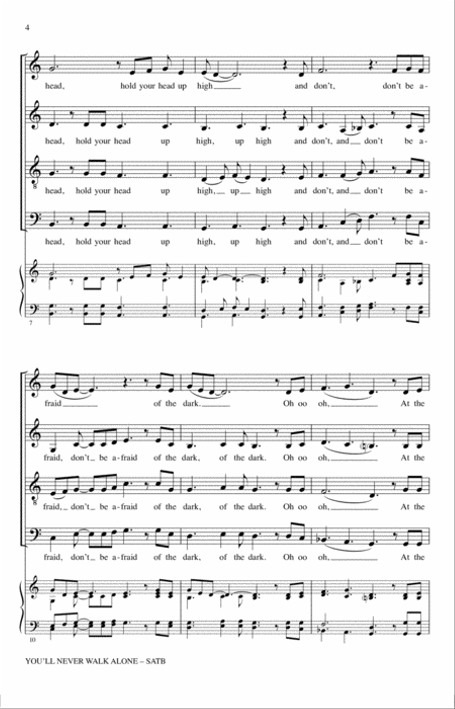 You'll Never Walk Alone (arr. Kirby Shaw) 4-Part scores gallery preview page 3