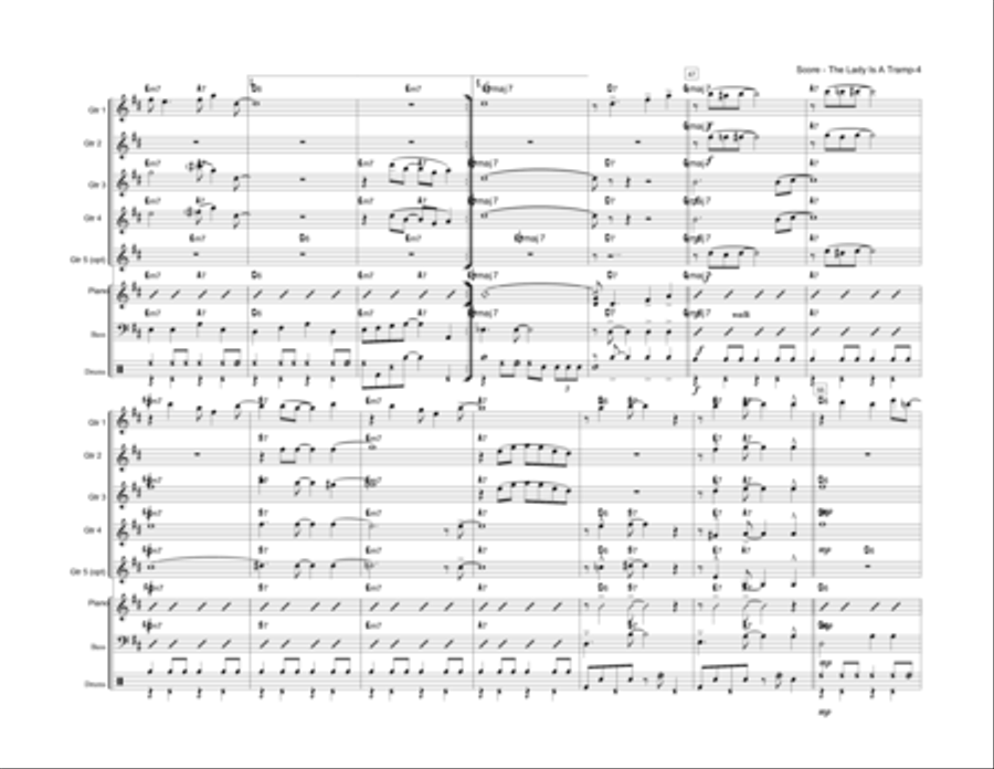 The Lady Is A Tramp The Lady Is A Tramp Jazz Ensemble scores gallery preview page 5