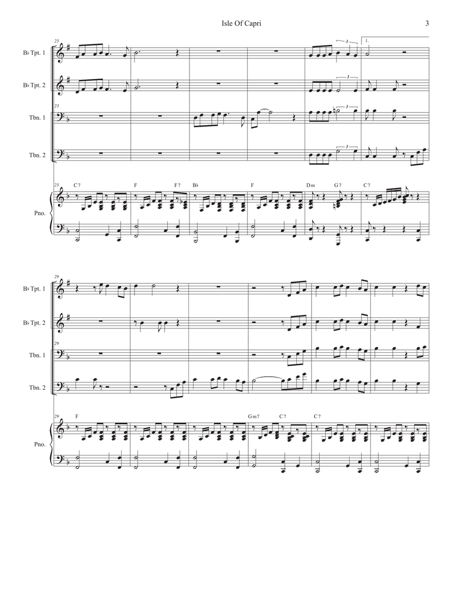 Isle Of Capri Isle Of Capri Brass Ensemble scores gallery preview page 3