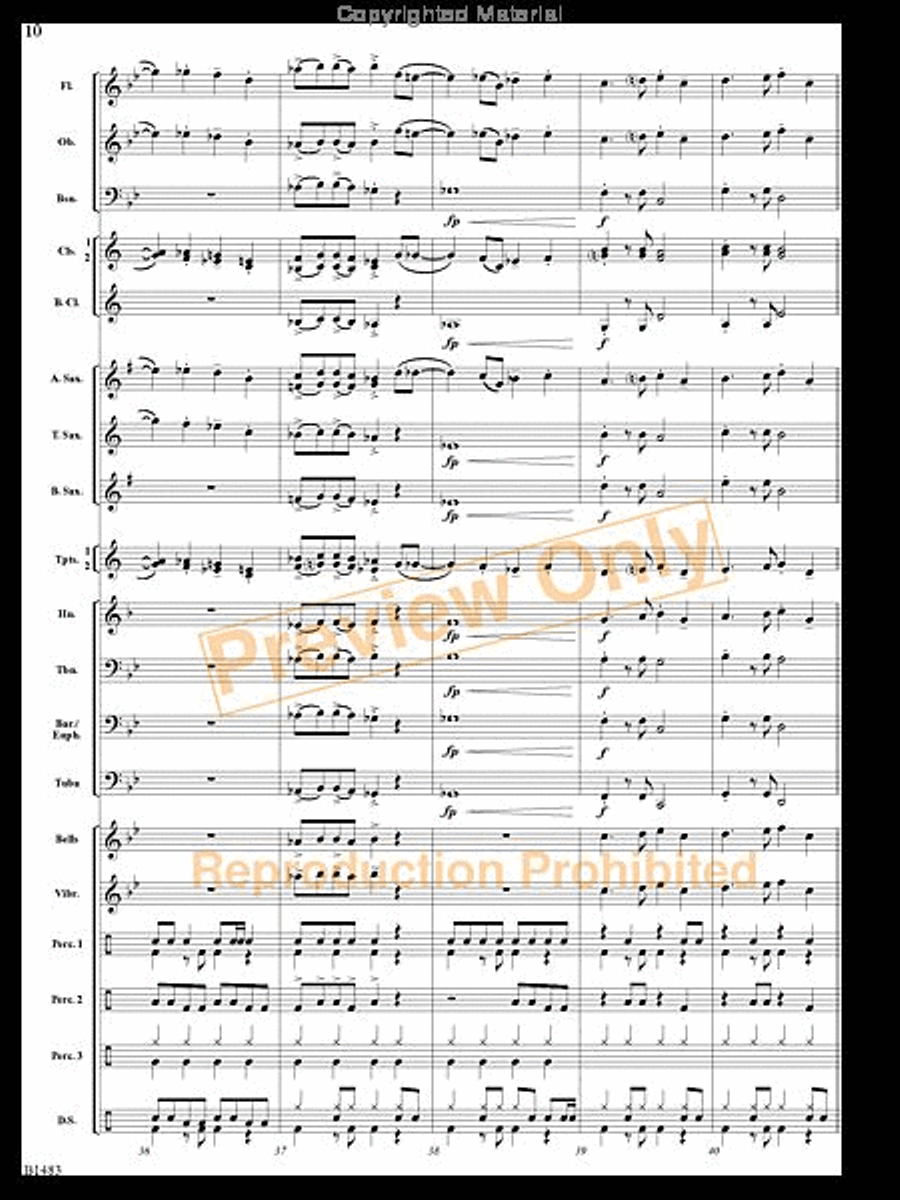 Deck the Halls with Rock 'n' Roll Concert Band scores gallery preview page 9