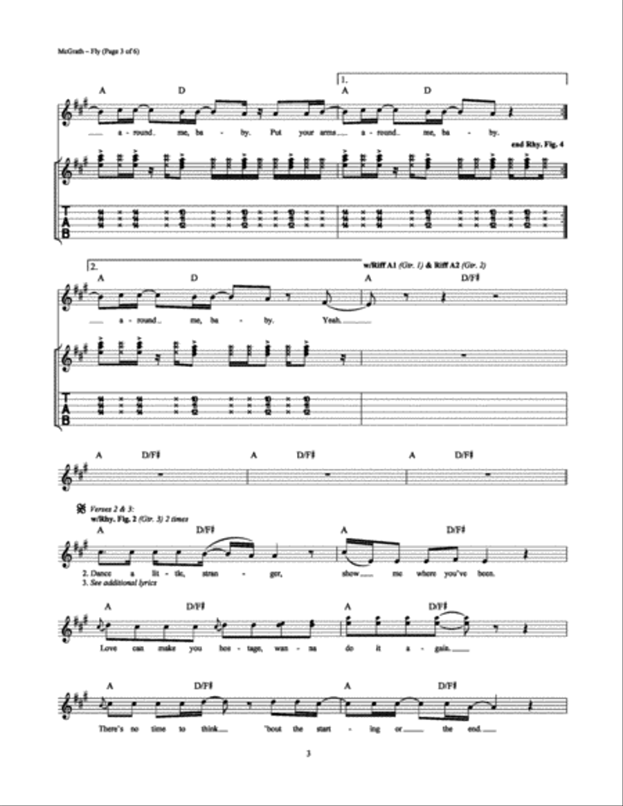 Fly Electric Guitar scores gallery preview page 3