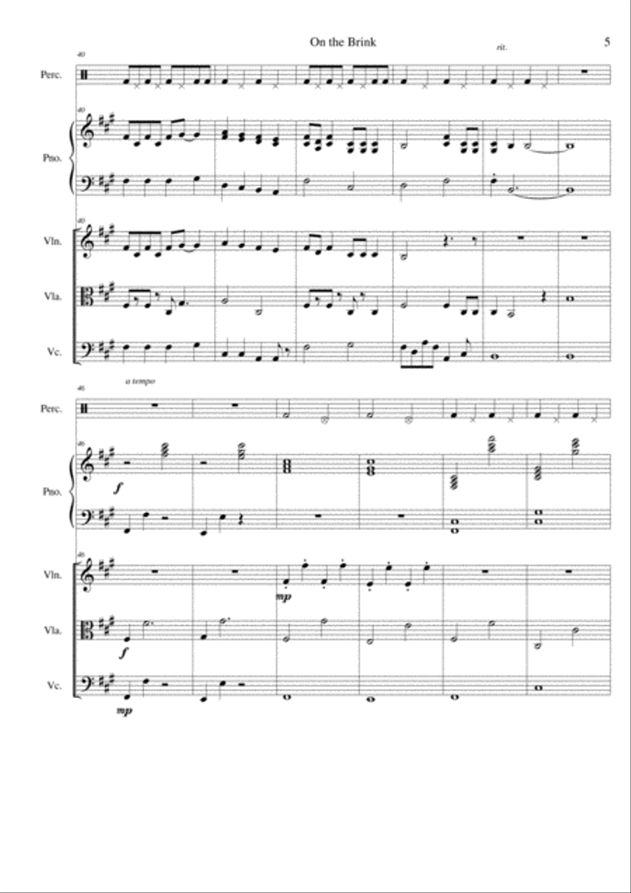 On the Brink Piano Quartet scores gallery preview page 5