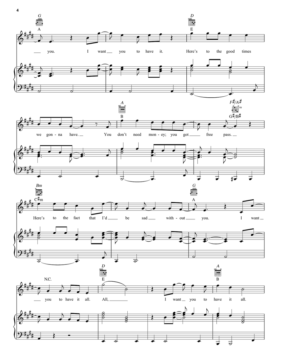 Have It All Piano, Vocal, Guitar scores gallery preview page 4
