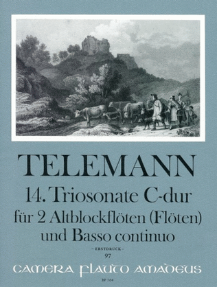 Book cover for 14th Trio sonata C major TWV Anh. 42:C1