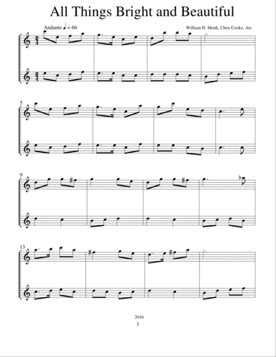 50 Favorite Hymns for Solo and Duet Instruments (Flute) Woodwind Duet scores gallery preview page 4