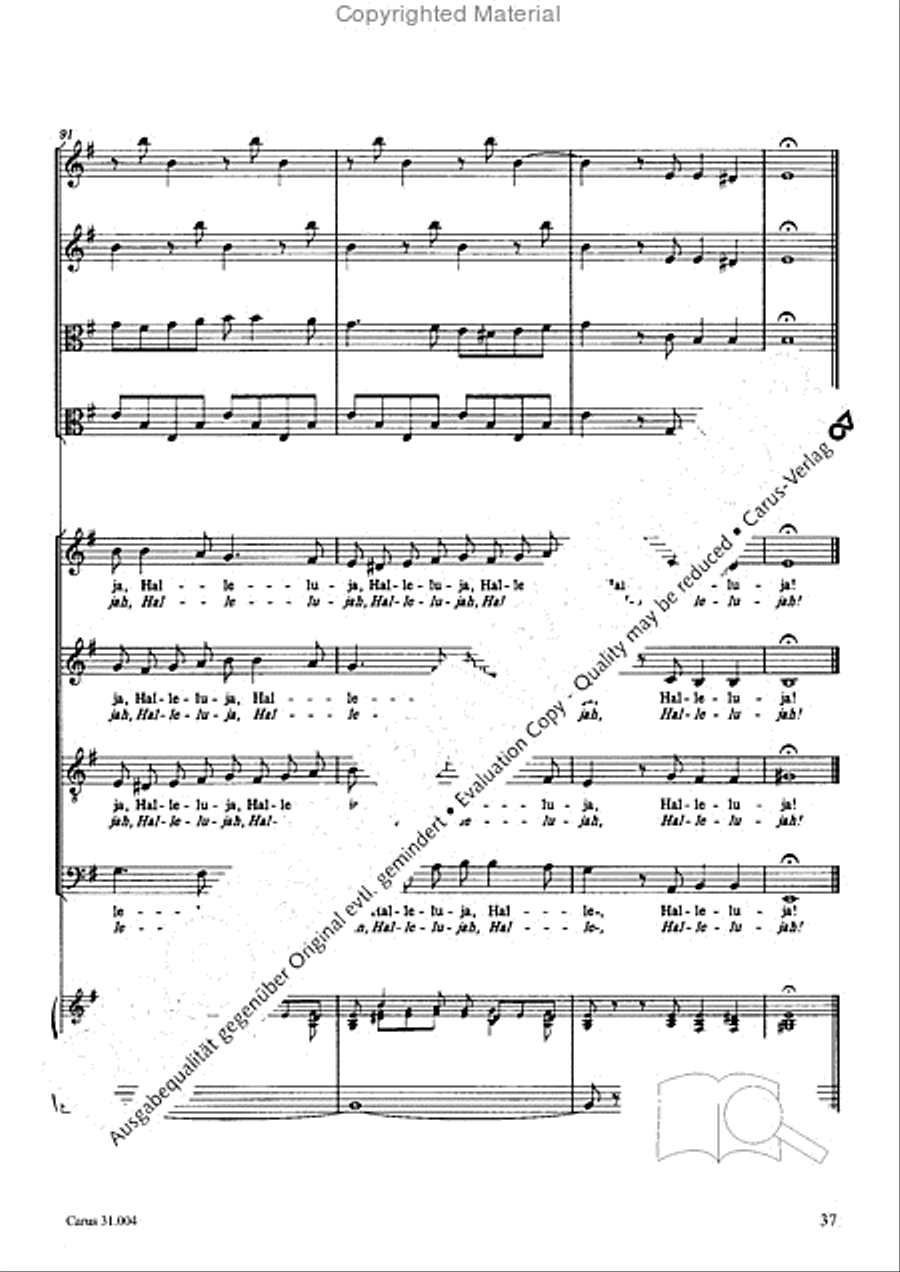 Christ lay in death's cold prison (Christ lag in Todesbanden) 4-Part scores gallery preview page 35