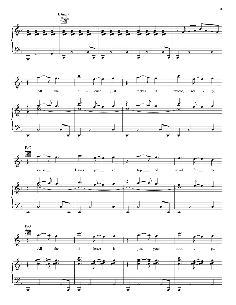 Sharpest Tool Piano, Vocal, Guitar scores gallery preview page 5
