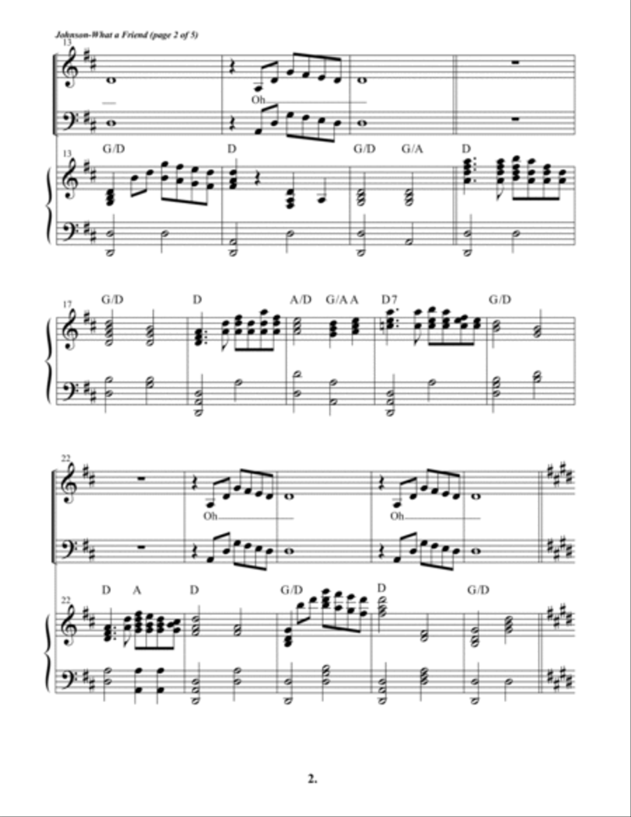 What a Friend we have in Jesus Small Ensemble scores gallery preview page 2