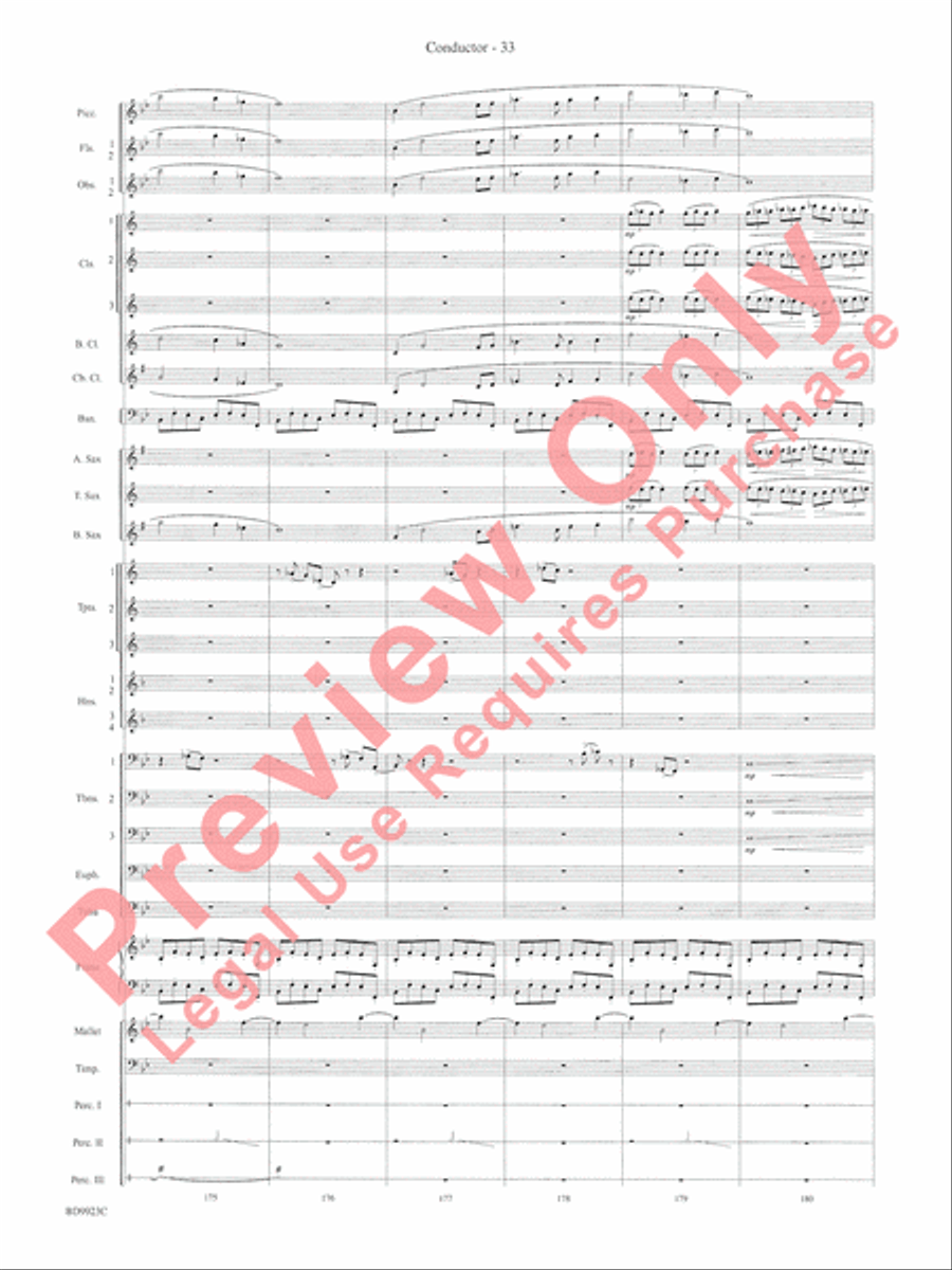 The Winds of Poseidon (from The Odyssey (Symphony No. 2)) Concert Band scores gallery preview page 37