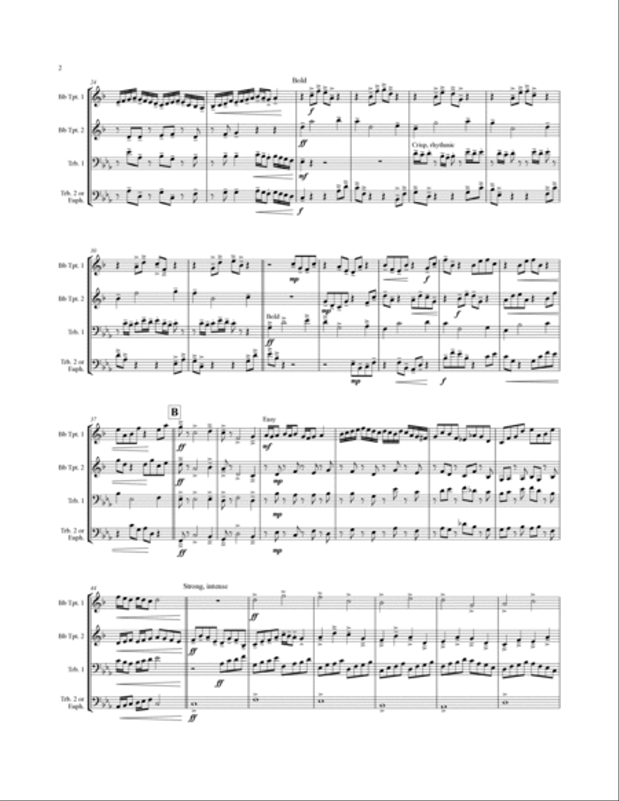 Toccata for Brass (MMV) Brass Quartet scores gallery preview page 3