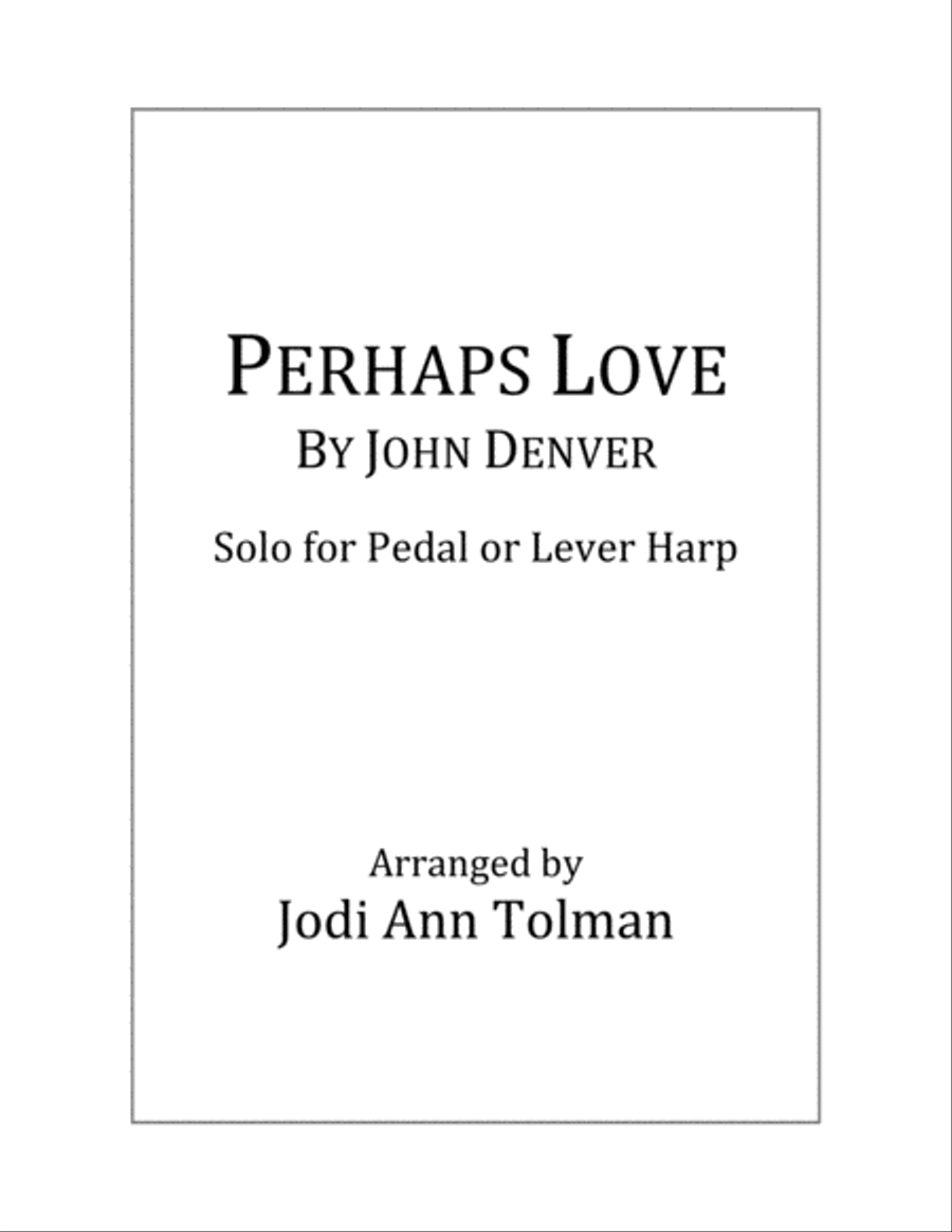 Perhaps Love Perhaps Love Harp scores gallery preview page 1