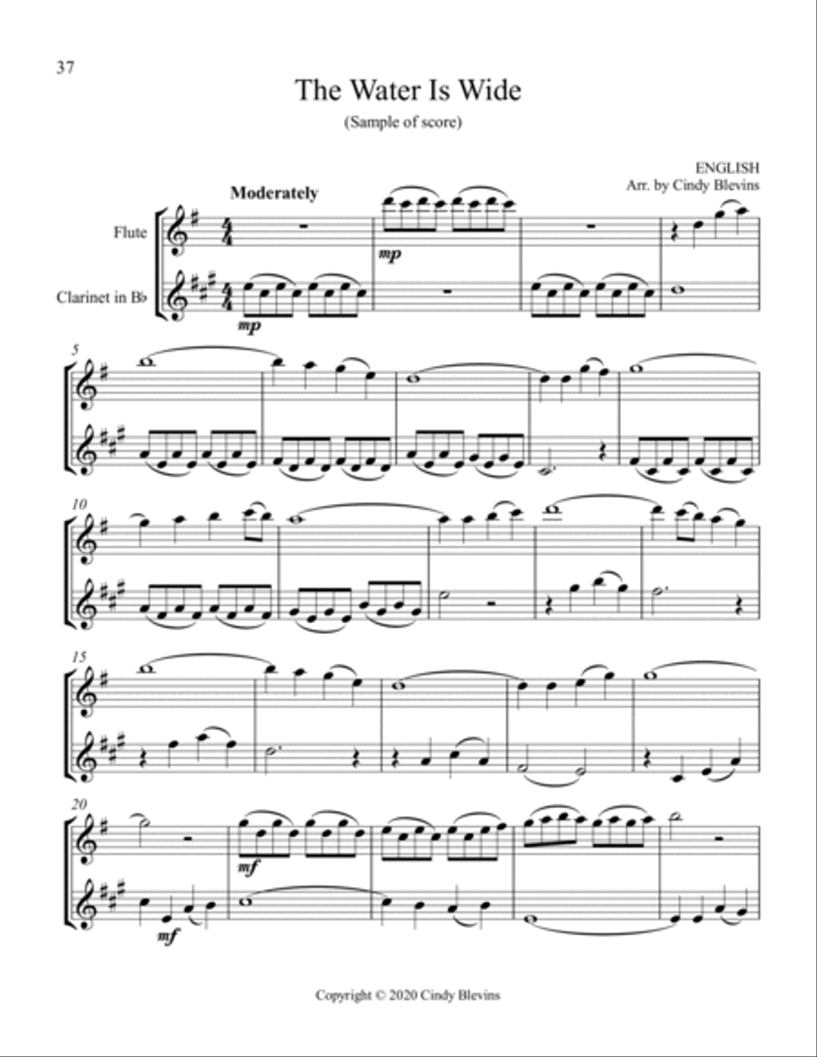 12 Favorite Hymns, Flute and Clarinet Duets Woodwind Duet scores gallery preview page 5