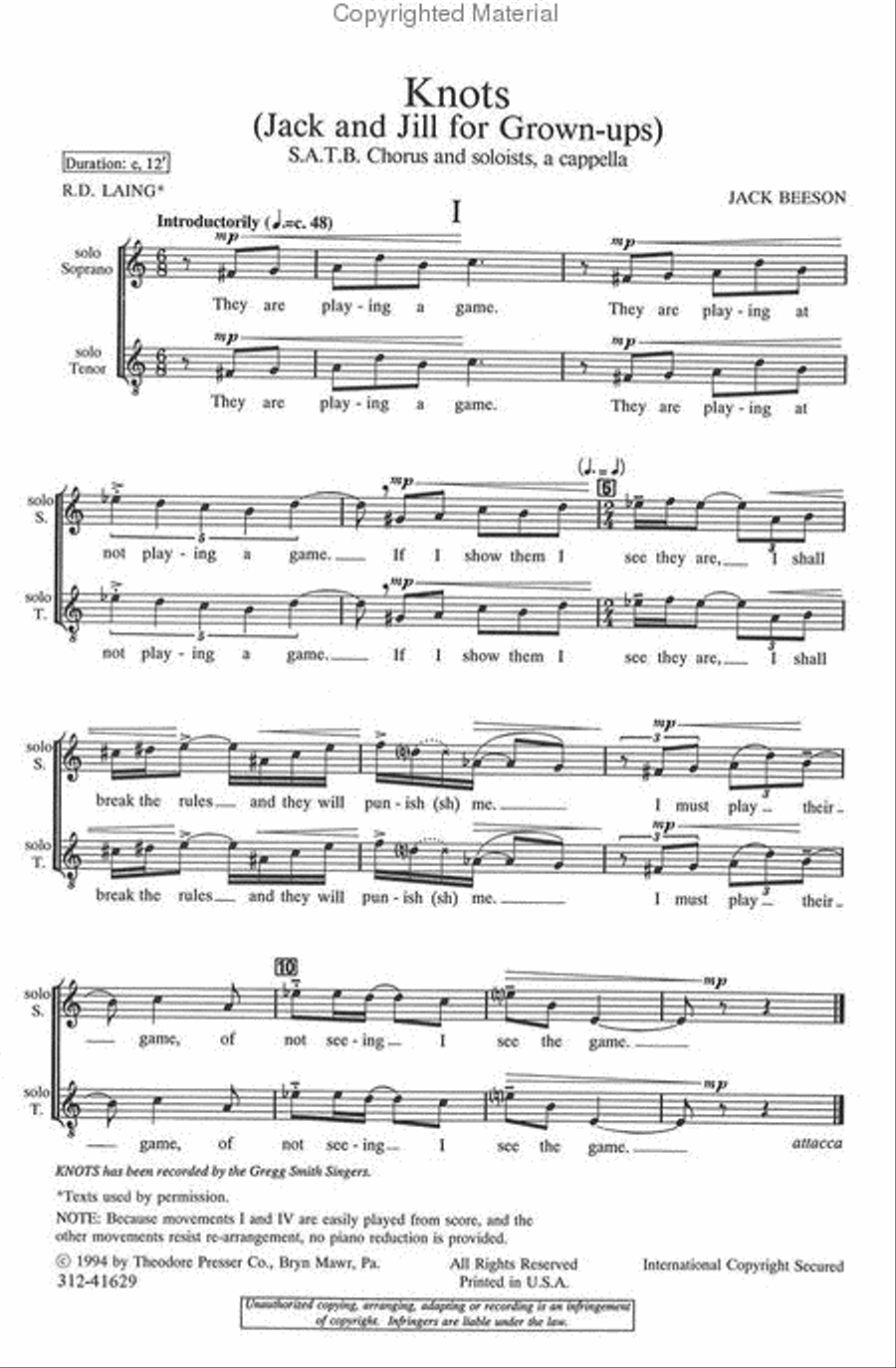 Knots Knots 4-Part scores gallery preview page 2