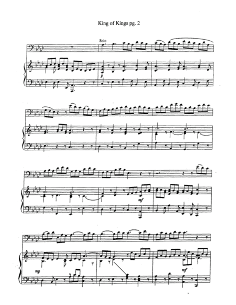 O King of Kings Euphonium scores gallery preview page 3