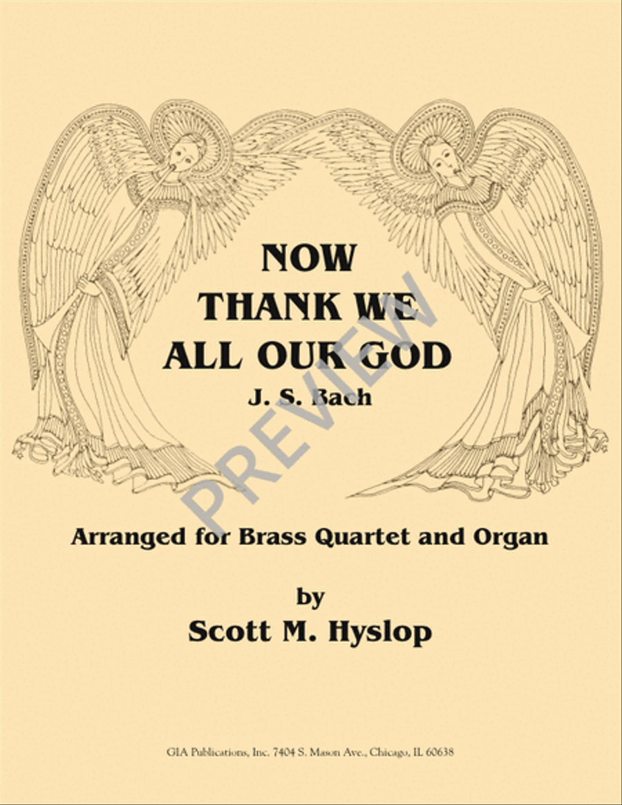 Now Thank We All Our God Trombone scores gallery preview page 1
