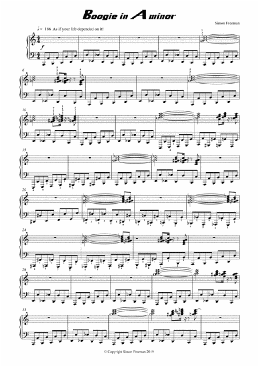 BOOGIE IN A Minor Piano Method scores gallery preview page 2