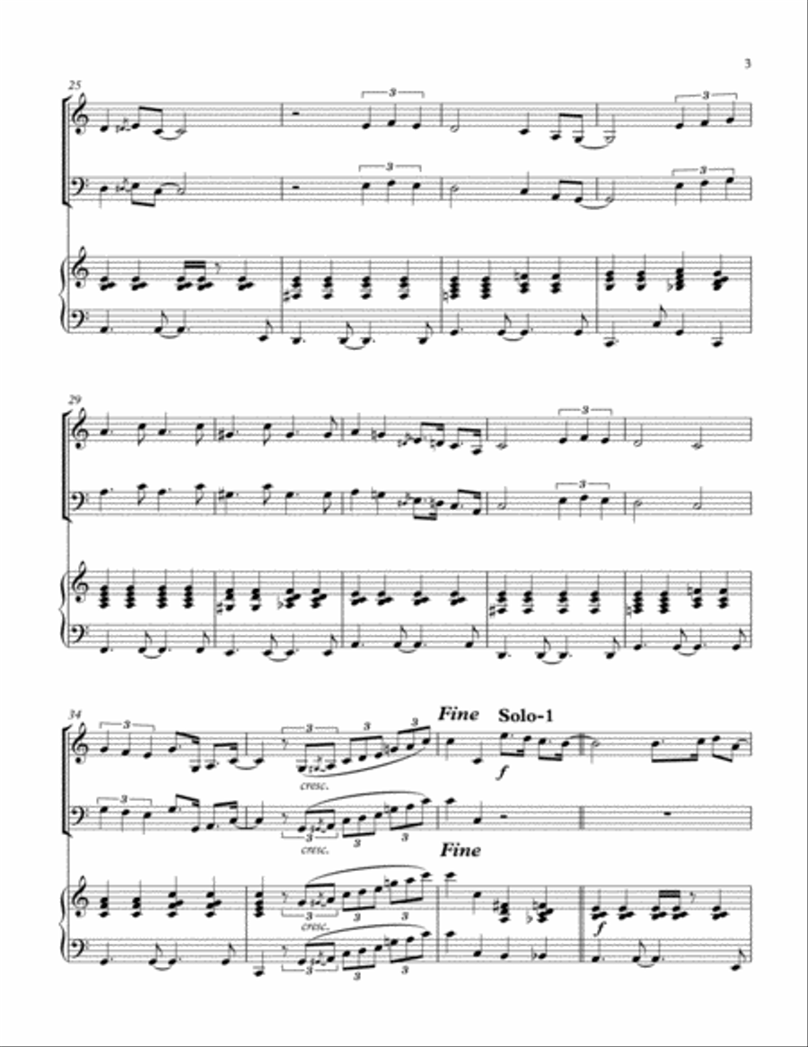 Isn't She Lovely Brass Duet scores gallery preview page 4