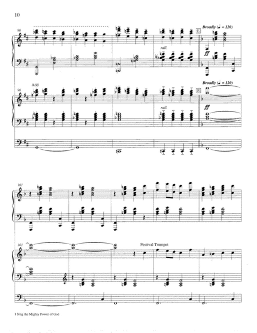 I Sing the Mighty Power of God Organ scores gallery preview page 11