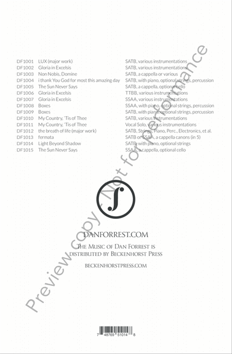 Light Beyond Shadow 4-Part scores gallery preview page 15