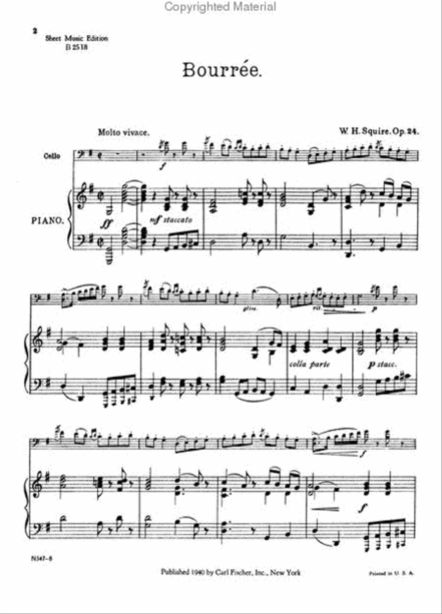Bourree Bourree Piano Accompaniment scores gallery preview page 2