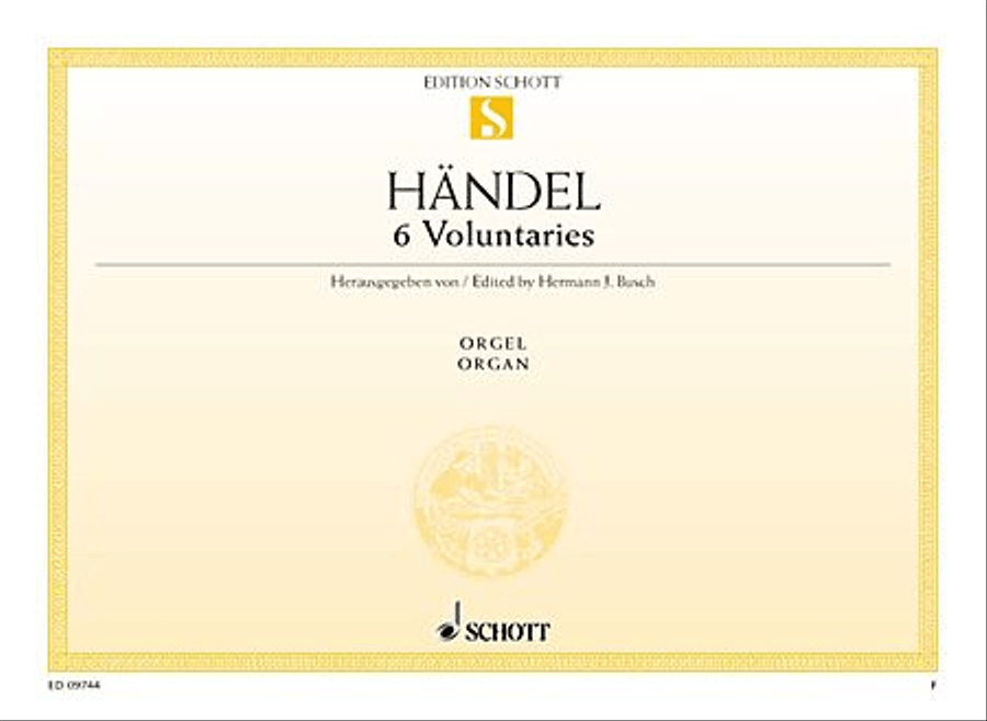 6 Organ Voluntaries by George Frideric Handel Organ - Sheet Music