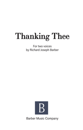 Thanking Thee