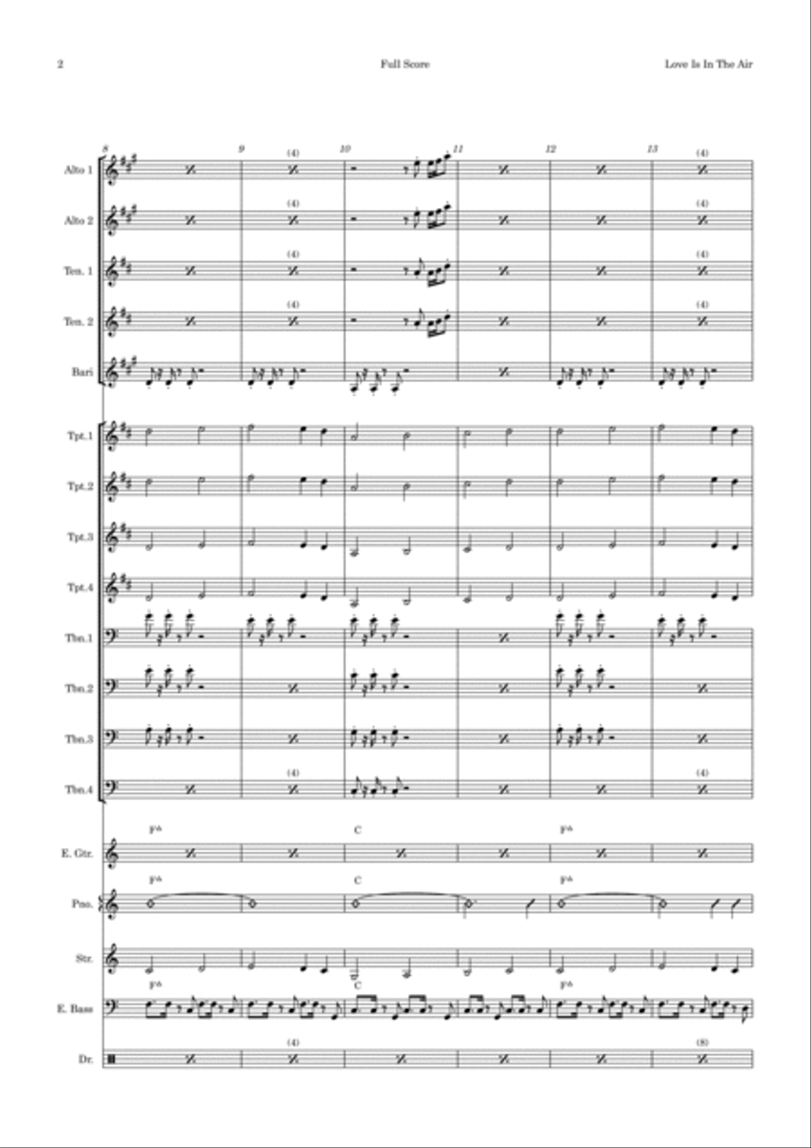 Love Is In The Air Jazz Ensemble scores gallery preview page 2