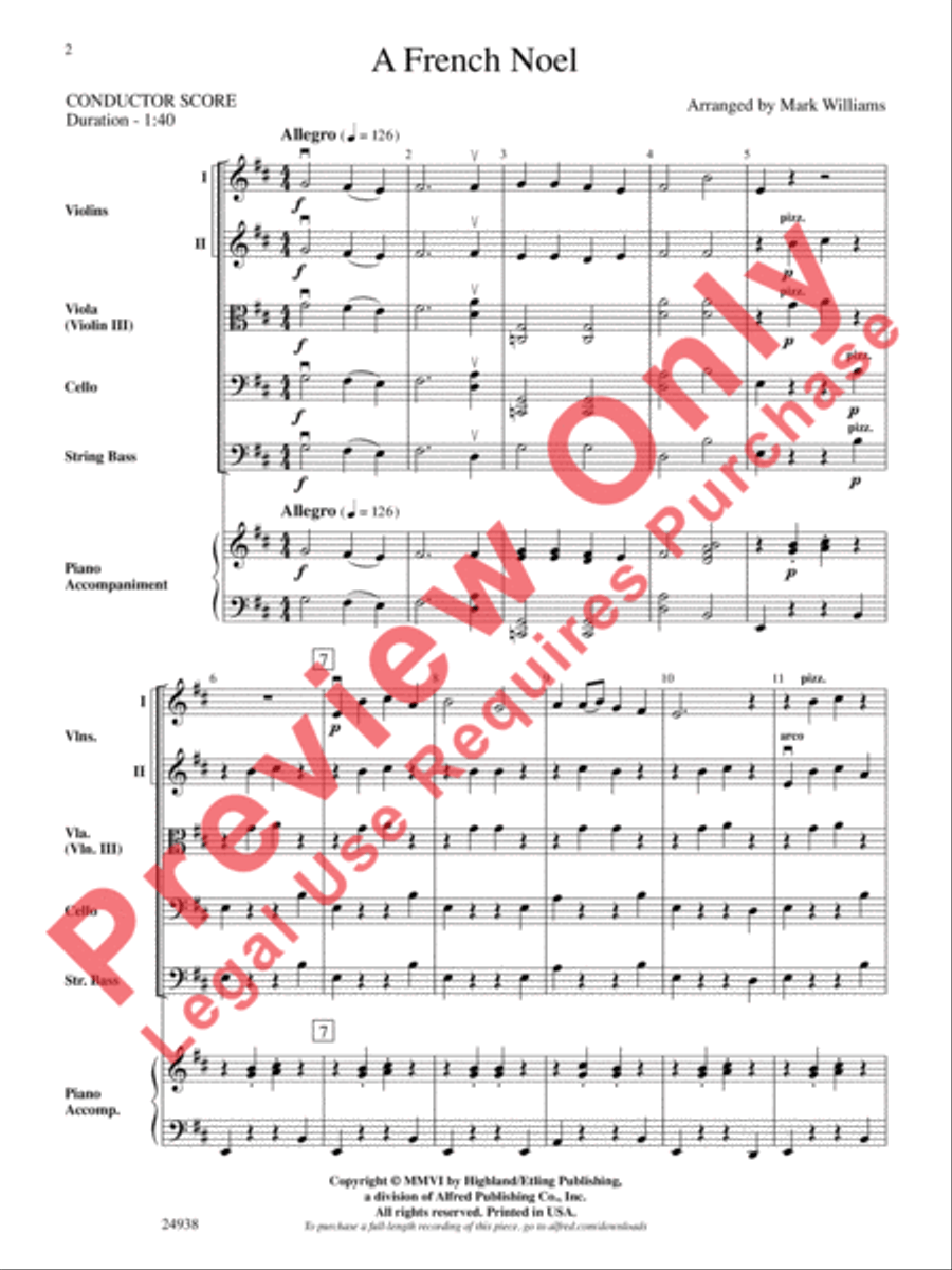 A French Noel A French Noel String Orchestra scores gallery preview page 3