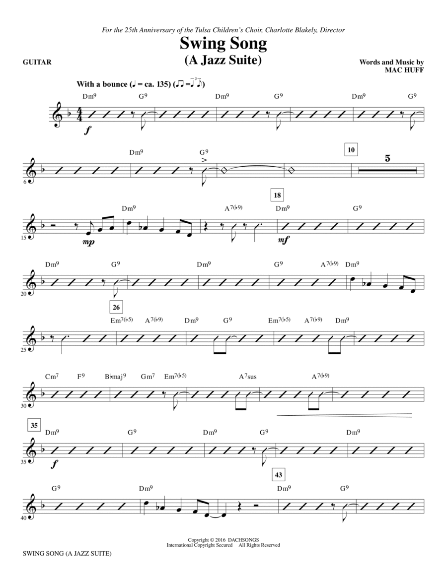 Swing Song (A Jazz Suite) - Guitar