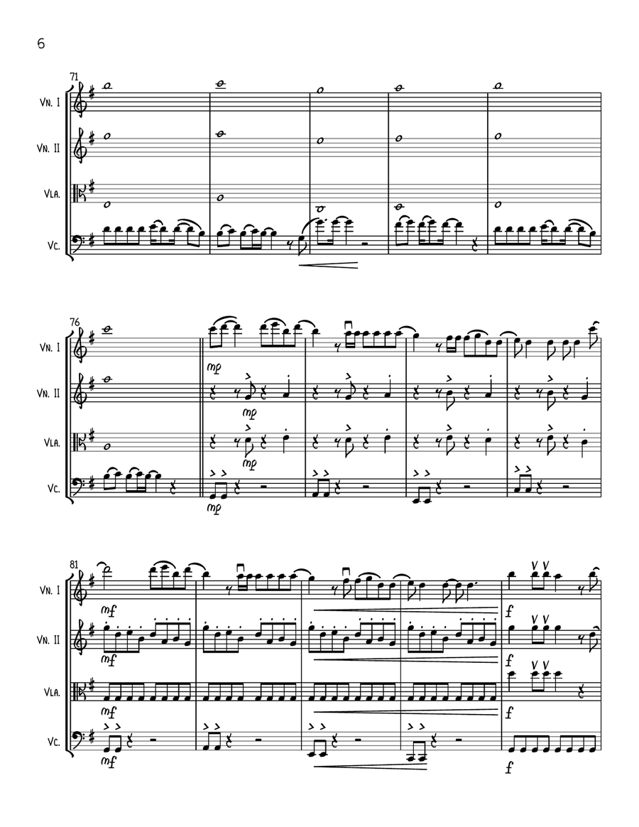 Pink Pony Club String Quartet scores gallery preview page 6