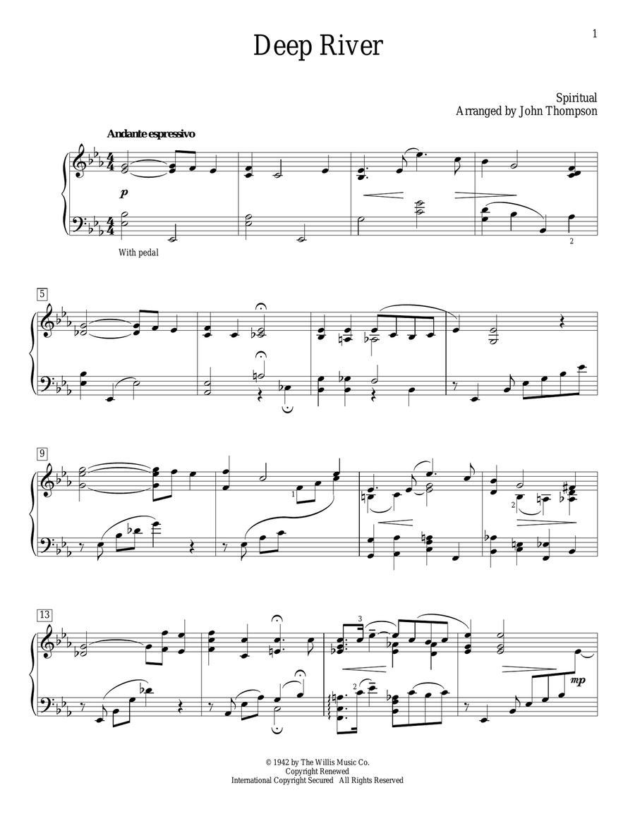 Deep River Deep River Piano Method scores gallery preview page 1