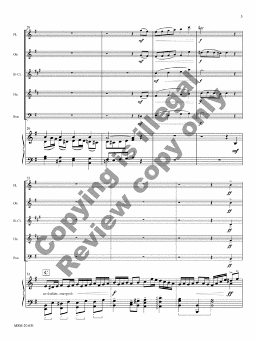 The God of Abraham Praise Woodwind Quintet scores gallery preview page 10