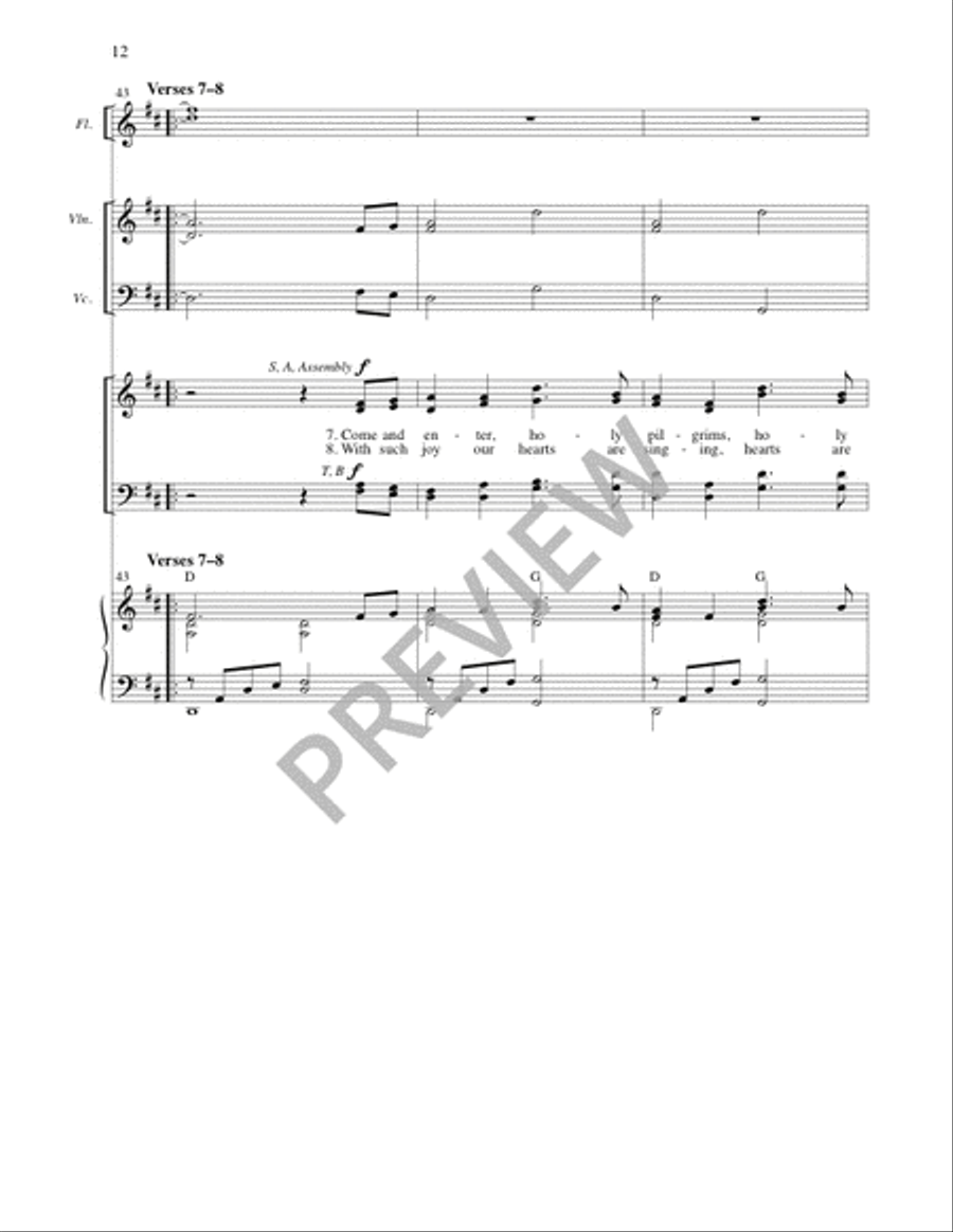 Posada - Full Score and Parts 4-Part scores gallery preview page 11
