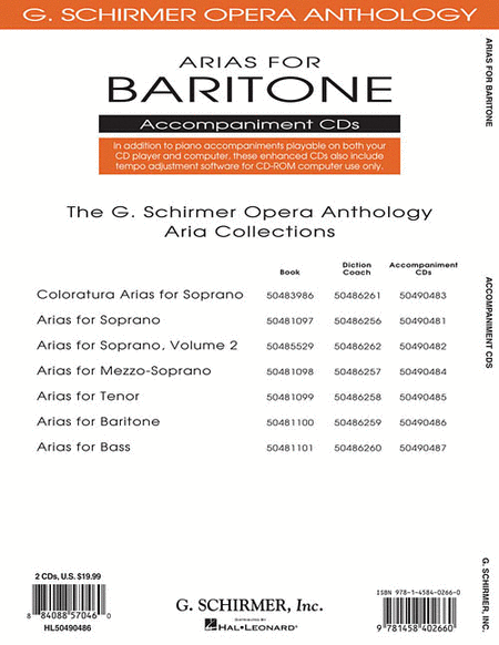 Arias for Baritone image number null