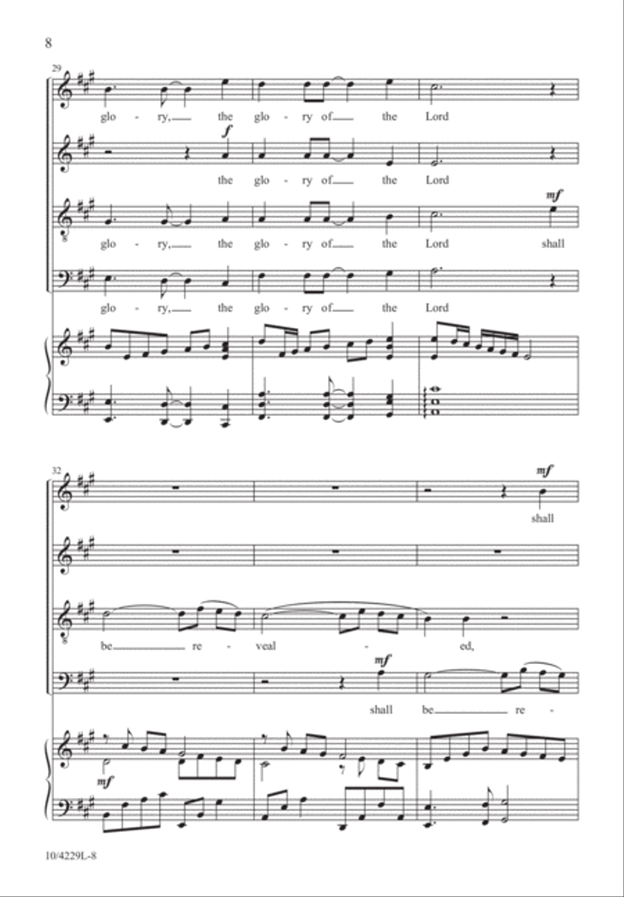 The Glory of the Lord The Glory of the Lord 4-Part scores gallery preview page 8