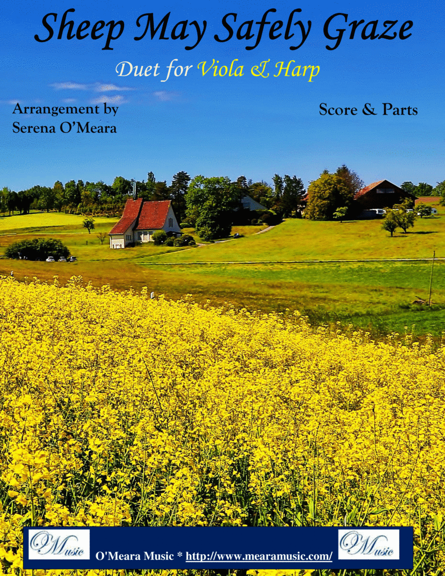 Sheep May Safely Graze, Duet for Viola & Harp String Duet scores gallery preview page 1