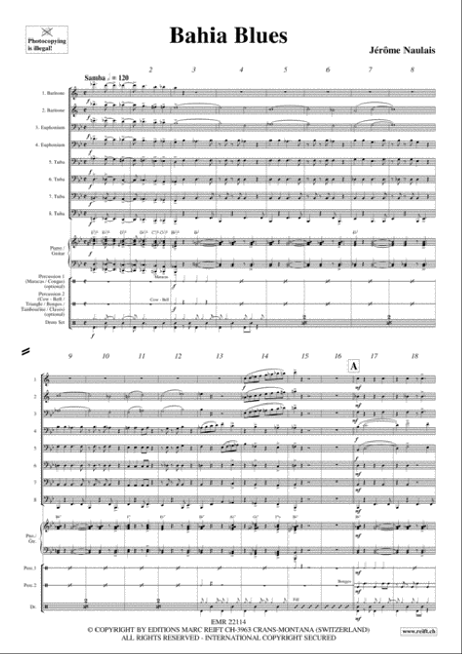 Bahia Blues Brass Ensemble scores gallery preview page 3