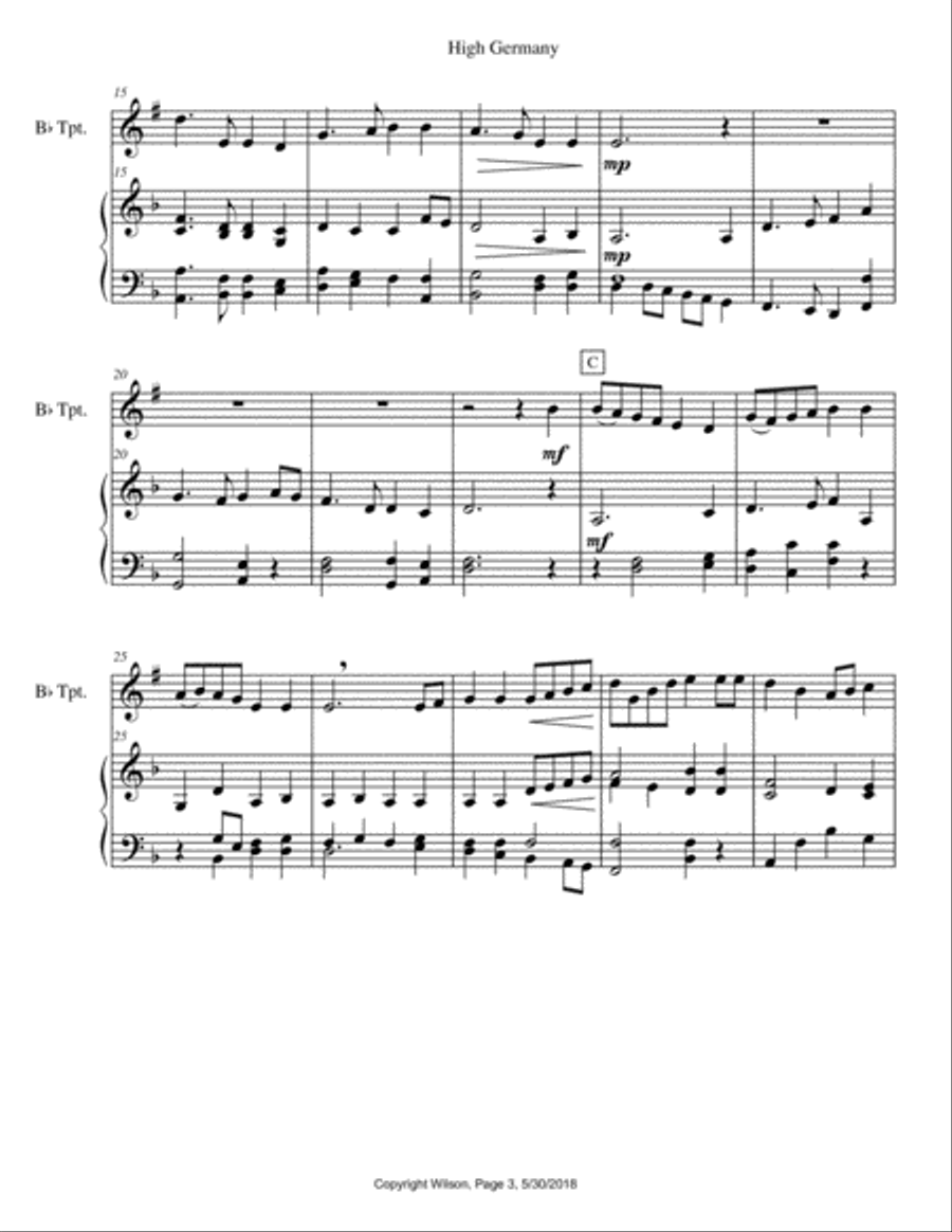 European Travelers Trumpet Solo scores gallery preview page 4