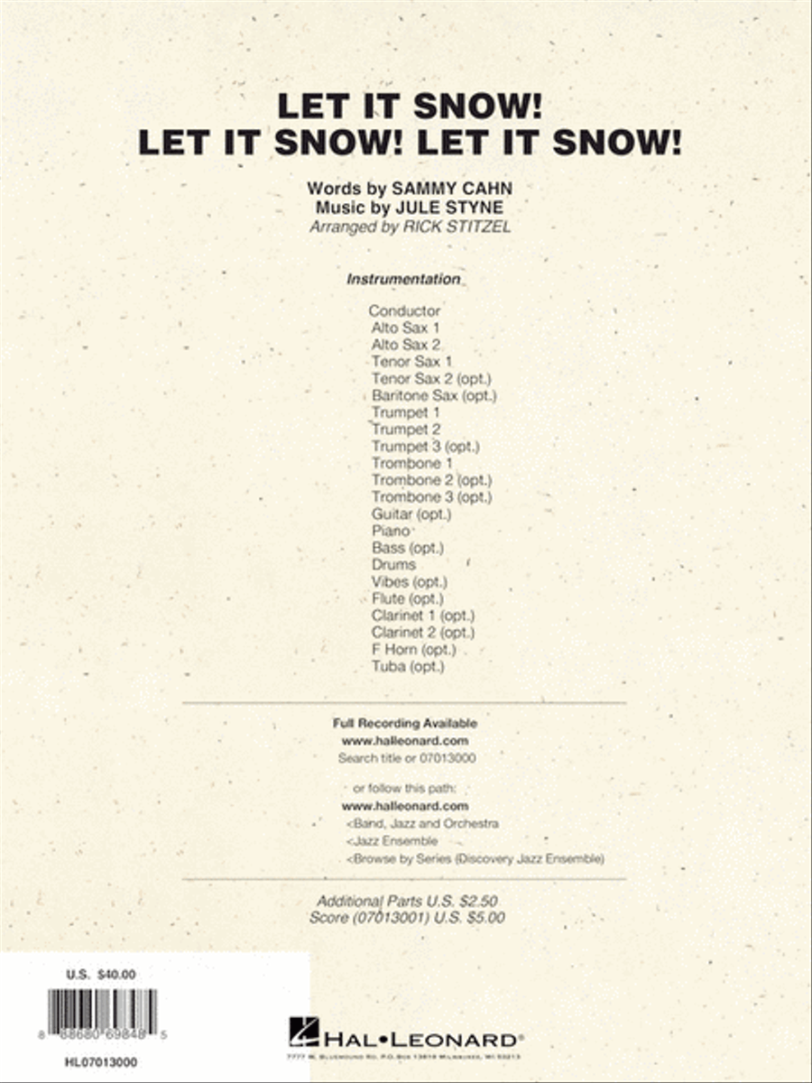 Let It Snow! Let It Snow! Let It Snow! Jazz Ensemble scores gallery preview page 11