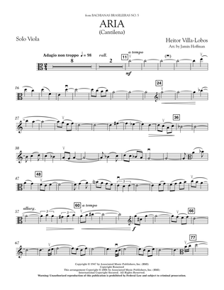 Book cover for Aria (Cantilena) (arr. Jamin Hoffman) - Solo Viola