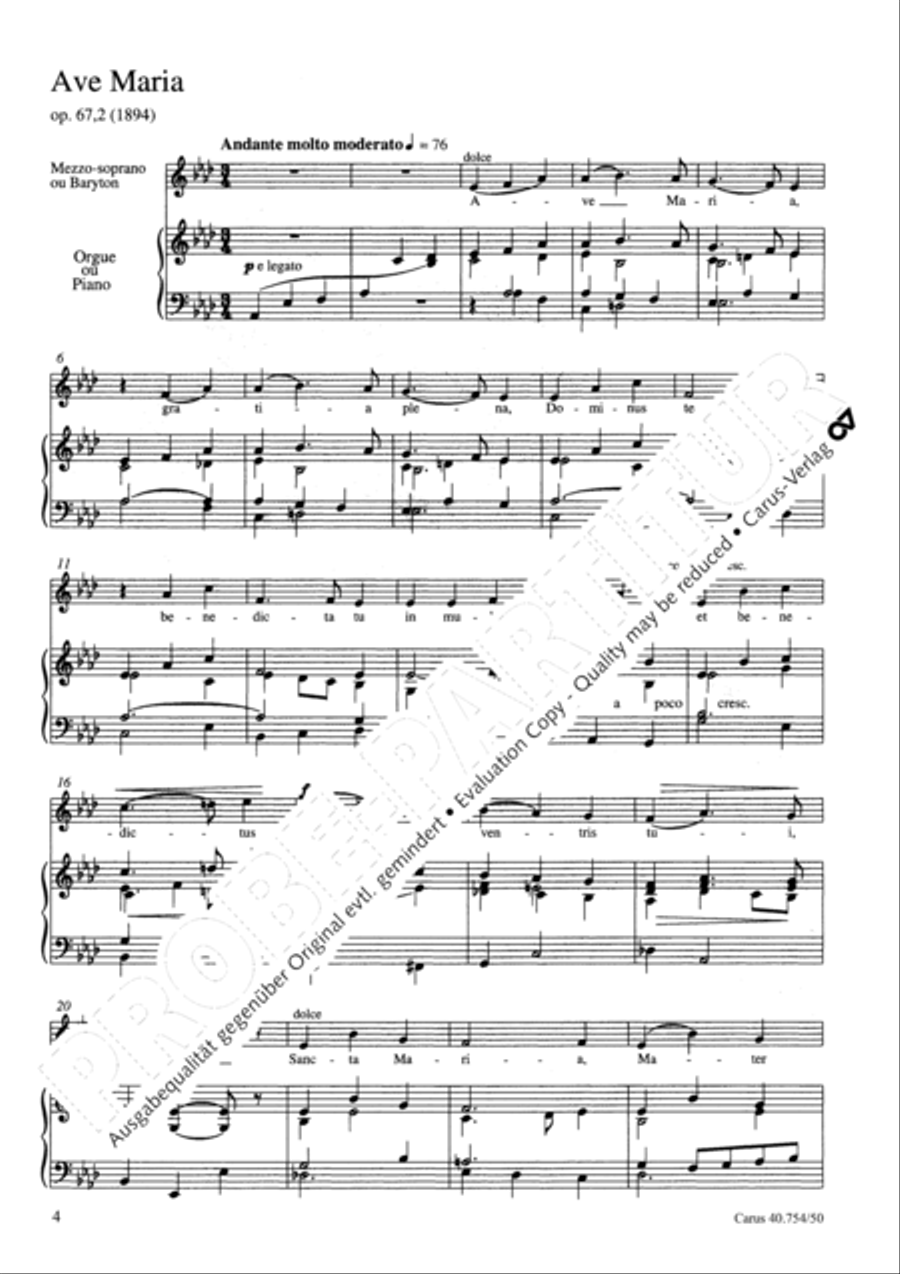 Faure: Ave Maria; Salve Regina Score scores gallery preview page 4