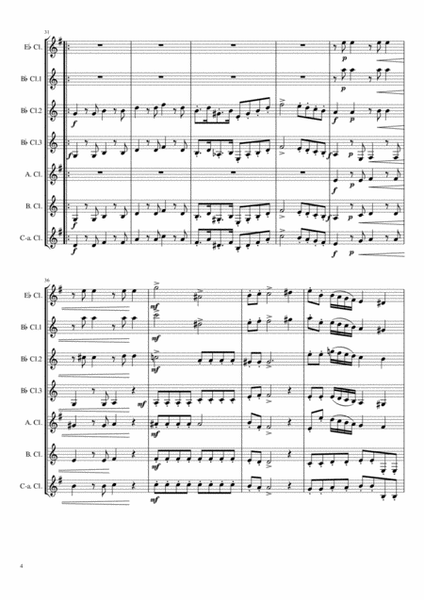 Divertimento Mvt. 1 for Full Clarinet Choir image number null