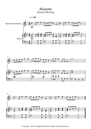 Book cover for Alouette - French Folk Song (Soprano Sax + Piano)