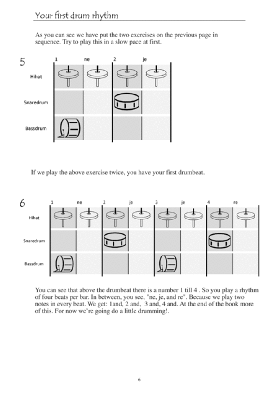 Drumkidz drumbook for children Drum Set scores gallery preview page 6