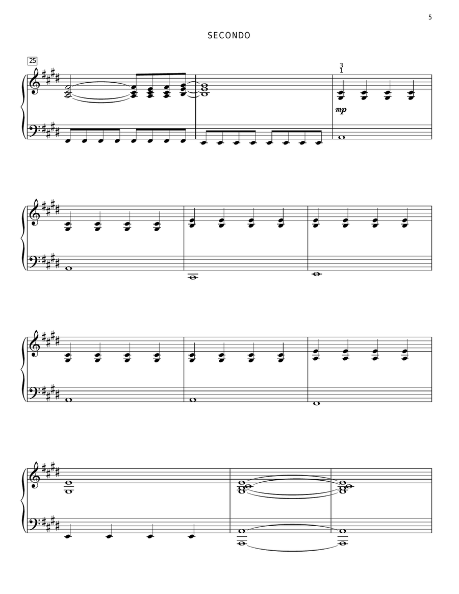 I Caught Myself Piano Duet scores gallery preview page 5