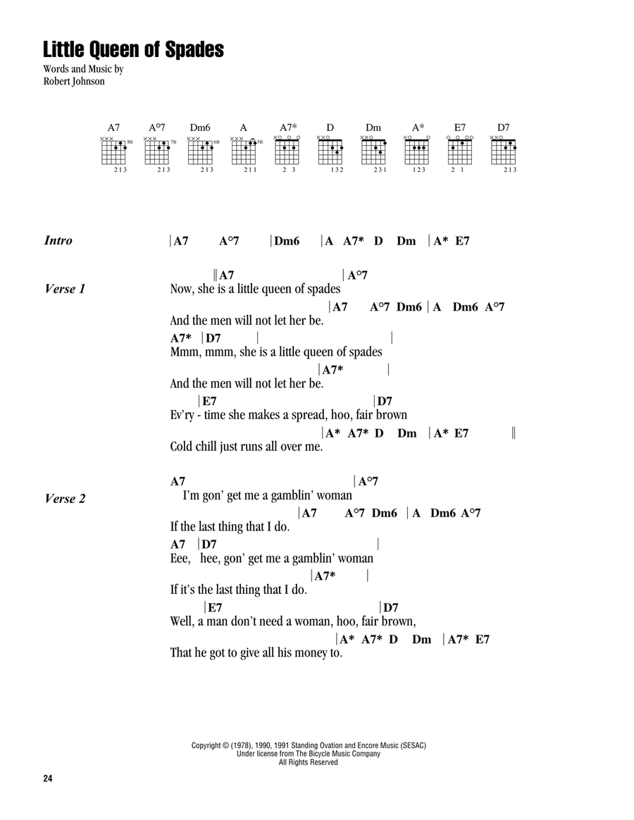 Little Queen Of Spades Little Queen Of Spades Electric Guitar scores gallery preview page 1